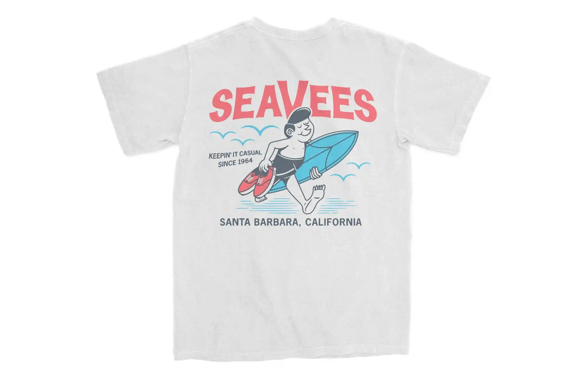 SeaVees - Santa Barbara Sandy Tee - White