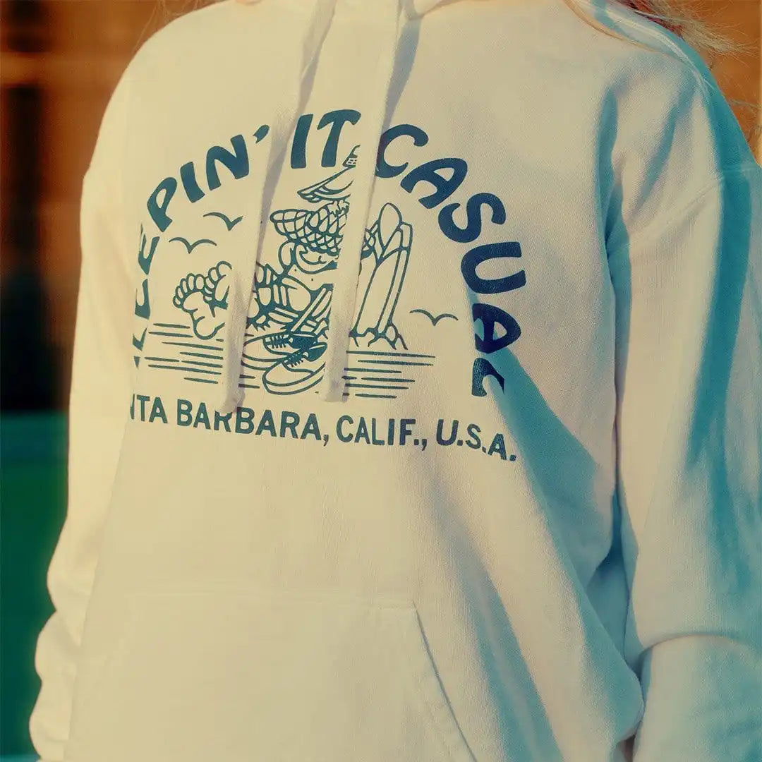 SeaVees - Keepin' It Casual Santa Barbara Hoodie - White